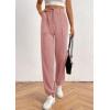imagePRETTYGARDEN Womens Dressy Casual Pants Elastic High Waisted Work Office Corduroy Trouser Slacks with PocketsPink