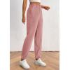 imagePRETTYGARDEN Womens Dressy Casual Pants Elastic High Waisted Work Office Corduroy Trouser Slacks with PocketsPink