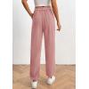 imagePRETTYGARDEN Womens Dressy Casual Pants Elastic High Waisted Work Office Corduroy Trouser Slacks with PocketsPink