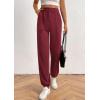 imagePRETTYGARDEN Womens Dressy Casual Pants Elastic High Waisted Work Office Corduroy Trouser Slacks with PocketsWine Red