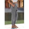 imagePRETTYGARDEN Womens Satin Jogger Pants Casual Dressy High Waist Long Lounge Pant Trousers Summer Outfits with PocketsGrey