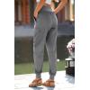 imagePRETTYGARDEN Womens Satin Jogger Pants Casual Dressy High Waist Long Lounge Pant Trousers Summer Outfits with PocketsGrey