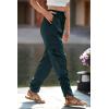 imagePRETTYGARDEN Womens Satin Jogger Pants Casual Dressy High Waist Long Lounge Pant Trousers Summer Outfits with PocketsZdark Green