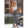 imagePRETTYGARDEN Womens Satin Jogger Pants Casual Dressy High Waist Long Lounge Pant Trousers Summer Outfits with PocketsZgrey