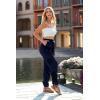 imagePRETTYGARDEN Womens Satin Jogger Pants Casual Dressy High Waist Long Lounge Pant Trousers Summer Outfits with PocketsZnavy