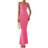 imagePRETTYGARDEN Maxi Dresses for Women 2025 Summer Halter Leopard Print Sleeveless Sexy Bodycon Cruise Cocktail Long DressPink Leopard