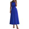 imagePRETTYGARDEN Women Maxi Dresses 2025 Summer Casual Sleeveless Patchwork Knit Tank Dress Flowy Beach Sundress Long DressBlue