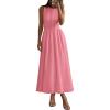 imagePRETTYGARDEN Women Maxi Dresses 2025 Summer Casual Sleeveless Patchwork Knit Tank Dress Flowy Beach Sundress Long DressPink