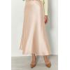 imagePRETTYGARDEN Womens Summer Midi Satin Skirt Dressy Casual High Waisted A Line Flowy Ruffle Elegant Party SkirtsBeige