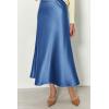 imagePRETTYGARDEN Womens Summer Midi Satin Skirt Dressy Casual High Waisted A Line Flowy Ruffle Elegant Party SkirtsBlue