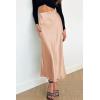 imagePRETTYGARDEN Womens Summer Midi Satin Skirt Dressy Casual High Waisted A Line Flowy Ruffle Elegant Party SkirtsChampagne