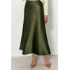imagePRETTYGARDEN Womens Summer Midi Satin Skirt Dressy Casual High Waisted A Line Flowy Ruffle Elegant Party SkirtsLight Army Green