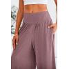 imagePRETTYGARDEN Womens Summer Wide Leg Trouser Pants Casual High Waisted Flowy Palazzo Lounge Pant with PocketsDark Red