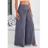 imagePRETTYGARDEN Womens Summer Wide Leg Trouser Pants Casual High Waisted Flowy Palazzo Lounge Pant with PocketsNavy
