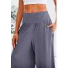 imagePRETTYGARDEN Womens Summer Wide Leg Trouser Pants Casual High Waisted Flowy Palazzo Lounge Pant with PocketsNavy