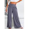 imagePRETTYGARDEN Womens Summer Wide Leg Trouser Pants Casual High Waisted Flowy Palazzo Lounge Pant with PocketsNavy