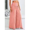 imagePRETTYGARDEN Womens Summer Wide Leg Trouser Pants Casual High Waisted Flowy Palazzo Lounge Pant with PocketsPeach Pink