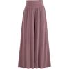 imagePRETTYGARDEN Womens Summer Wide Leg Trouser Pants Casual High Waisted Flowy Palazzo Lounge Pant with PocketsDark Red