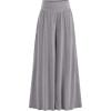 imagePRETTYGARDEN Womens Summer Wide Leg Trouser Pants Casual High Waisted Flowy Palazzo Lounge Pant with PocketsLight Grey