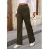 imagePRETTYGARDEN Womens Dressy Casual Dress Pants Straight Leg High Elastic Waisted Stretch Trouser SlacksArmy Green