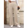 imagePRETTYGARDEN Womens Dressy Casual Dress Pants Straight Leg High Elastic Waisted Stretch Trouser SlacksBeige