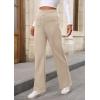imagePRETTYGARDEN Womens Dressy Casual Dress Pants Straight Leg High Elastic Waisted Stretch Trouser SlacksBeige
