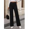 imagePRETTYGARDEN Womens Dressy Casual Dress Pants Straight Leg High Elastic Waisted Stretch Trouser SlacksBlack