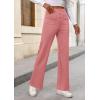 imagePRETTYGARDEN Womens Dressy Casual Dress Pants Straight Leg High Elastic Waisted Stretch Trouser SlacksDusty Pink