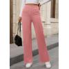 imagePRETTYGARDEN Womens Dressy Casual Dress Pants Straight Leg High Elastic Waisted Stretch Trouser SlacksDusty Pink