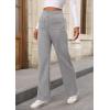 imagePRETTYGARDEN Womens Dressy Casual Dress Pants Straight Leg High Elastic Waisted Stretch Trouser SlacksGrey