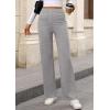 imagePRETTYGARDEN Womens Dressy Casual Dress Pants Straight Leg High Elastic Waisted Stretch Trouser SlacksGrey