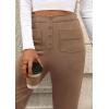 imagePRETTYGARDEN Womens Dressy Casual Dress Pants Straight Leg High Elastic Waisted Stretch Trouser SlacksKhaki