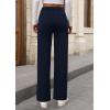 imagePRETTYGARDEN Womens Dressy Casual Dress Pants Straight Leg High Elastic Waisted Stretch Trouser SlacksNavy