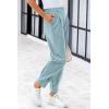 imagePRETTYGARDEN Womens High Waisted Pants Dressy Casual Ankle Length Work Office Trouser Slacks with PocketsAqua Blue