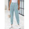 imagePRETTYGARDEN Womens High Waisted Pants Dressy Casual Ankle Length Work Office Trouser Slacks with PocketsAqua Blue