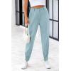 imagePRETTYGARDEN Womens High Waisted Pants Dressy Casual Ankle Length Work Office Trouser Slacks with PocketsAqua Blue