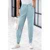 imagePRETTYGARDEN Womens High Waisted Pants Dressy Casual Ankle Length Work Office Trouser Slacks with PocketsAqua Blue