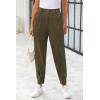imagePRETTYGARDEN Womens High Waisted Pants Dressy Casual Ankle Length Work Office Trouser Slacks with PocketsArmy Green
