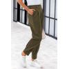 imagePRETTYGARDEN Womens High Waisted Pants Dressy Casual Ankle Length Work Office Trouser Slacks with PocketsArmy Green