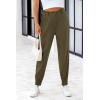 imagePRETTYGARDEN Womens High Waisted Pants Dressy Casual Ankle Length Work Office Trouser Slacks with PocketsArmy Green