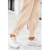 imagePRETTYGARDEN Womens High Waisted Pants Dressy Casual Ankle Length Work Office Trouser Slacks with PocketsBeige