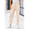 imagePRETTYGARDEN Womens High Waisted Pants Dressy Casual Ankle Length Work Office Trouser Slacks with PocketsBeige