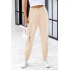 imagePRETTYGARDEN Womens High Waisted Pants Dressy Casual Ankle Length Work Office Trouser Slacks with PocketsBeige