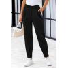 imagePRETTYGARDEN Womens High Waisted Pants Dressy Casual Ankle Length Work Office Trouser Slacks with PocketsBlack