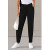 imagePRETTYGARDEN Womens High Waisted Pants Dressy Casual Ankle Length Work Office Trouser Slacks with PocketsBlack