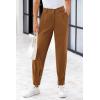 imagePRETTYGARDEN Womens High Waisted Pants Dressy Casual Ankle Length Work Office Trouser Slacks with PocketsBrown