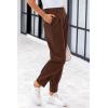 imagePRETTYGARDEN Womens High Waisted Pants Dressy Casual Ankle Length Work Office Trouser Slacks with PocketsCoffee