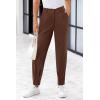 imagePRETTYGARDEN Womens High Waisted Pants Dressy Casual Ankle Length Work Office Trouser Slacks with PocketsCoffee