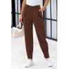 imagePRETTYGARDEN Womens High Waisted Pants Dressy Casual Ankle Length Work Office Trouser Slacks with PocketsCoffee