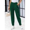 imagePRETTYGARDEN Womens High Waisted Pants Dressy Casual Ankle Length Work Office Trouser Slacks with PocketsDark Green